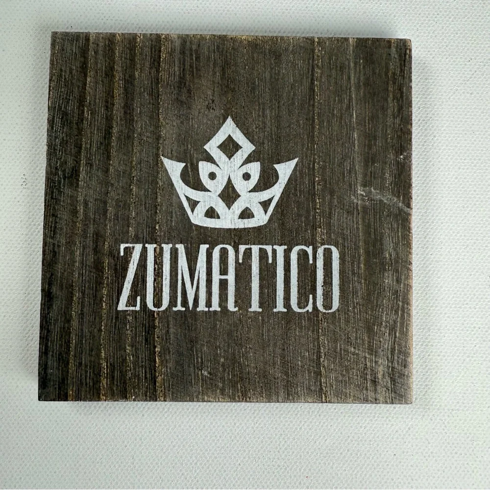 Zumatico Humorous‎ Wooden Wine Coasters with Vintage Illustration Set of 4